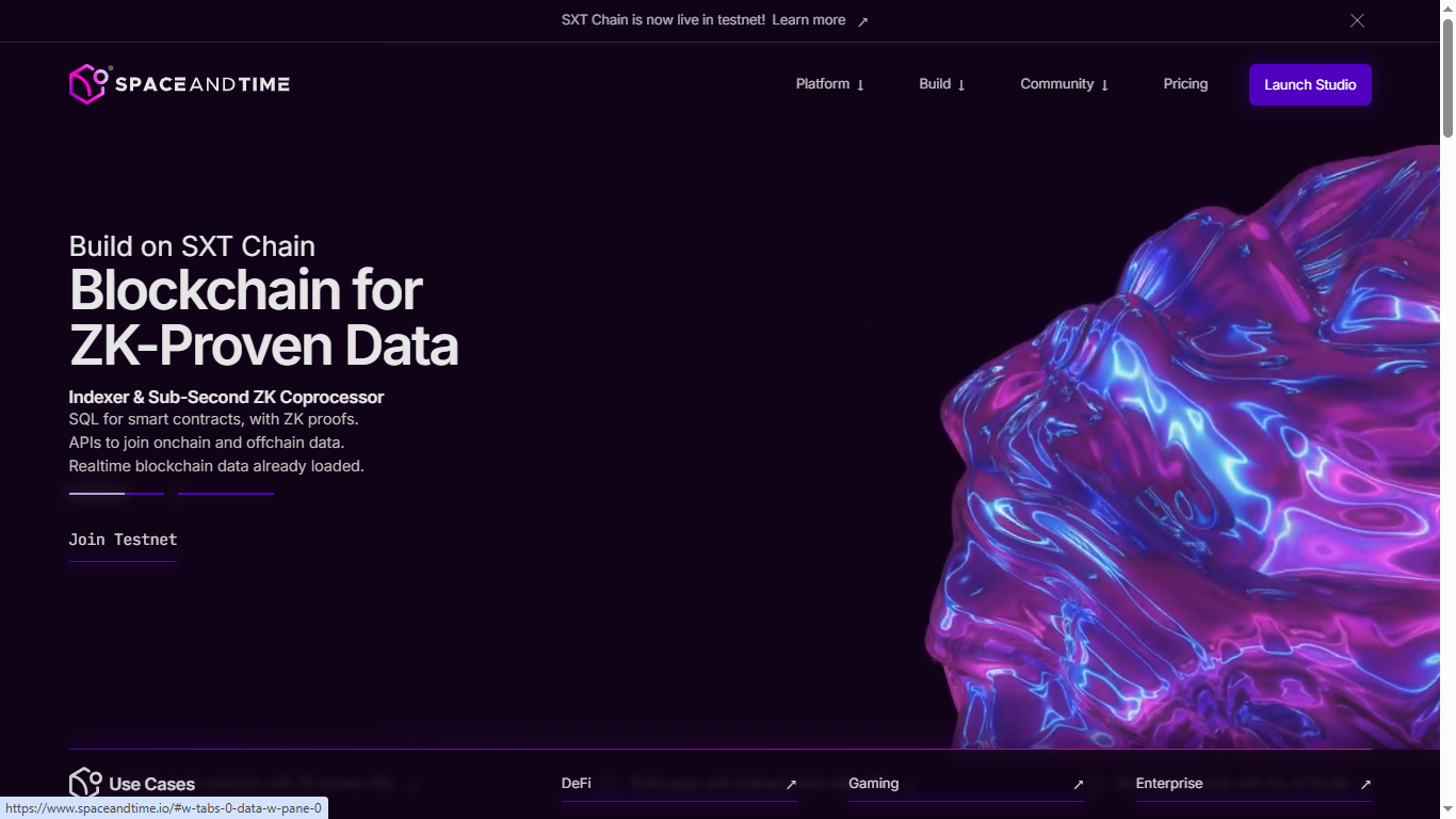 Space and Time (SXT) 是什么？区块链数据平台全面解析